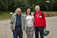 During the Workshop in Białowieża. Bogdan Mielnik, Piotr Kielanowski, Alina Dobrogowska, 2018